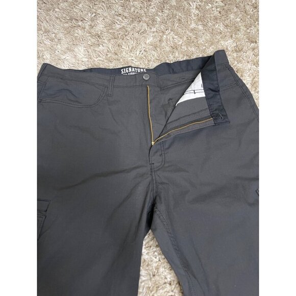 Signature Mens Levi Strauss Grey Cargo Shorts NEW 42W #0569 - Picture 6 of 15